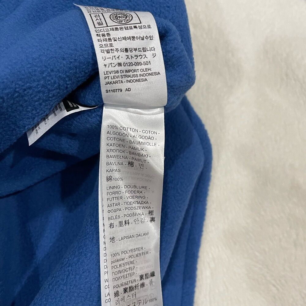 Levi’s Men Blue & Green Colorblock Flannel Shacket Size L NWT $148 Gold Tab - Picture 9 of 9